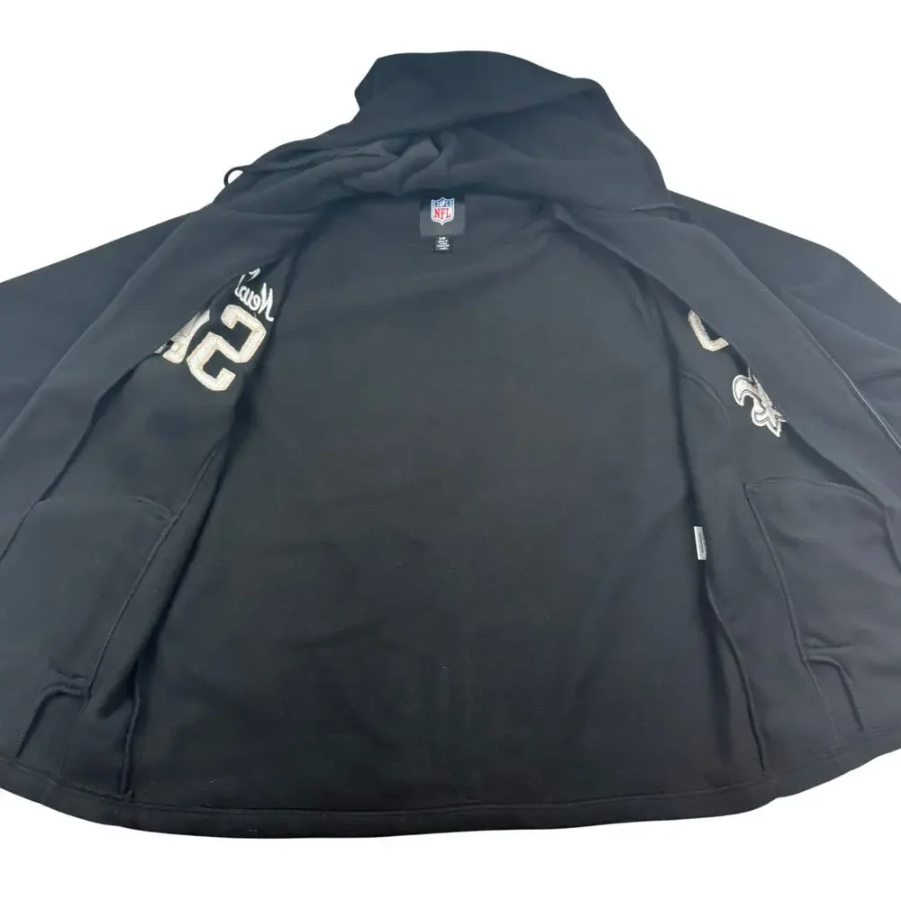 NFL Team New Orleans Saints Embroidered Fleece Full Zip Hooded Jacket Men's L